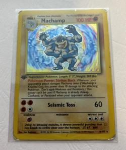 Machamp 1st Edition Holo Rare 1999 8/102 Base Set Unlimited Pokemon TCG - Image 4