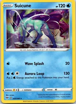 Suicune 037/189 Holo Darkness Ablaze Pokemon Holo Near Mint - Image 1