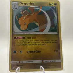 2019 POKEMON TCG SUN & MOON TEAM UP DRAGONITE COSMOS HOLO PROMO 119/181 NM- - Image 1