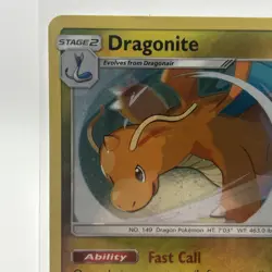 2019 POKEMON TCG SUN & MOON TEAM UP DRAGONITE COSMOS HOLO PROMO 119/181 NM- - Image 2