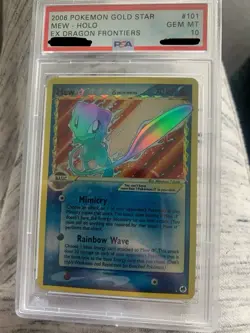 Pokemon Mew Star Gold Star Holo EX Dragon Frontiers 101/101 PSA 10 - Image 1