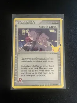 2021 Near Mint NM Pokemon Rocket's Admin 86/109 25th Anniversary Celebrations - Image 1