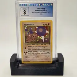 Hitmontop Pokemon Neo Discovery Unlimited 3/75 Holo CGC 8 2001 TCG - Image 1