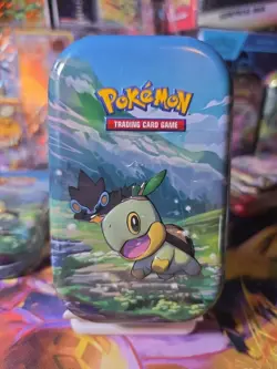 Pokemon TCG: Sinnoh Stars Mini Tin featuring Turtwig and Luxray NEW SEALED - Image 1