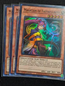 Yugioh - 3x Magician of Faithfulness DUNE-EN098 1st Super Rare NM - Image 1