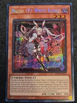 Yugioh! Maliss [P] White Rabbit - MP25-EN122 - Prismatic Secret Rare - 1st Editi - Image 1