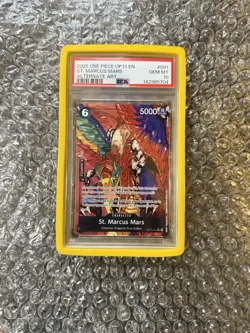 One Piece TCG St. Marcus Mars Alternate Art OP13-091 PSA 10 Carrying On His Will - Image 1