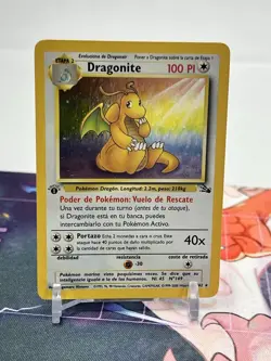 Pokemon TCG Dragonite 1st Edition Fossil Card 4/62 Spanish - Image 1