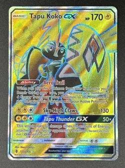 Tapu Koko GX (Full Art) 135/145 SM - Guardians Rising Ultra Rare Pokemon Card - Image 1
