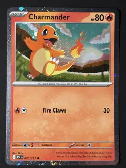 BURP SWIRL 🌀💫 Charmander 020/217 Cosmos Holo Ascended ASC Pokemon Card NM - Image 3