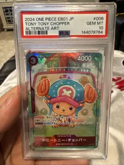 One Piece Card Game Japanese Tony Tony Chopper EB01-ALTERNATE ART PSA 10 - Image 1