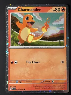FART SWIRL 🌀💫 Charmander 020/217 Cosmos Holo Ascended ASC Pokemon Card NM - Image 3