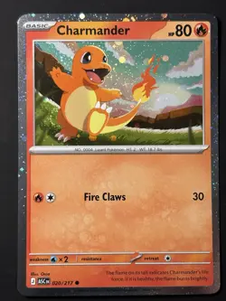 FART SWIRL 🌀💫 Charmander 020/217 Cosmos Holo Ascended ASC Pokemon Card NM - Image 5