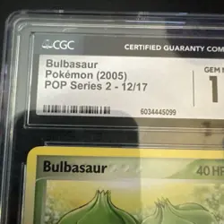 Bulbasaur 12/17 CGC 10 Gem Mint POP Series 2 Pokemon Promo Card 2005 - Image 2
