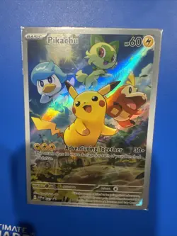 Sealed Pikachu SVP 27 Paldea Evolved Black Star Promo Card Pokemon. - Image 1