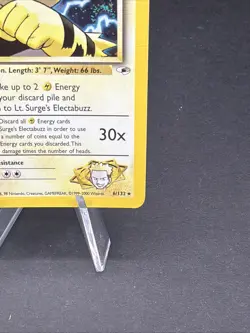 Pokemon TCG Lt. Surge's Electabuzz Gym Heroes 6/132 Nice Swirl - Image 3