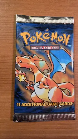 Pokemon Base Set Booster Pack | 1999 | WOTC | Charizard Pack Art - Image 1