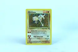 Hitmonlee 7/62 Holo Fossil Pokemon TCG LP/NM - Image 1
