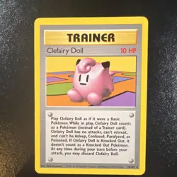Pokemon Clefairy Doll 70/102 Base Set Rare Trainer WOTC English 1999 - Image 1