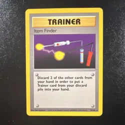 Pokemon Item Finder 74/102 Base Set Rare Trainer NM WOTC English 1999 - Image 1