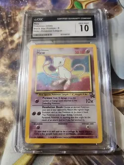 Pokemon TCG Mew #9 Holo WOTC Black Star Promo 2000 CGC 10 GEM MINT - Image 1