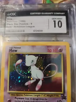 Pokemon TCG Mew #9 Holo WOTC Black Star Promo 2000 CGC 10 GEM MINT - Image 2