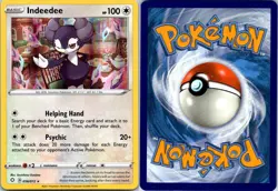 Indeedee 056/072 Holo R Shining Fates Pokemon NM - Image 3