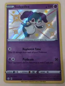 Indeedee SV059/SV122 Shining Fates: Shiny Vault Holo Pokemon TCG NM - Image 1
