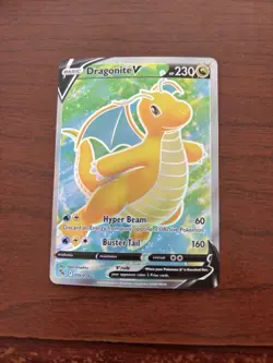 Pokemon Dragonite V Full Art Ultra Rare Holo Pokemon GO 076/078 230 HP - Image 1