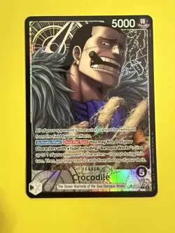 One Piece ~ Crocodile OP14-079 ~ The Azure Sea’s Seven ~ Alt Art Foil ~ English - Image 1