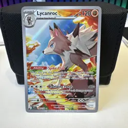 Pokemon TCG Lycanroc Illustration Rare Card 166/159 JTG EN (near mint/mint) - Image 1