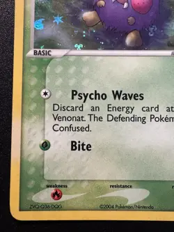 Venonat 84/112 EX FireRed & LeafGreen Pokemon Card Reverse Holo Foil Rare LP - Image 5