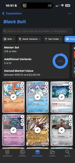 Pokemon Black Bolt Partial Master Set w/ Promos - 378 of 404 cards - Vault X - Image 3