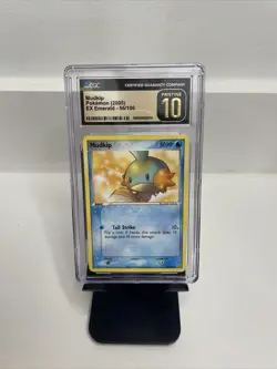 Mudkip Pokemon (2005) Card Pristine 10 EX Emerald 56/106 Professionally Graded - Image 2