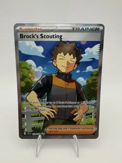 Pokemon TCG Brock’s Scouting Trainer 179/159 Journey Together Ultra Rare NM Card - Image 1