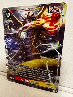 Digimon Goldramon BT14-018 R Lv.6 Digimon Card Game Karte + Toploader - Image 3