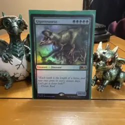 Magic: The Gathering Gigantosaurus Creature Core Set 2019 Holo 185/280 English - Image 1