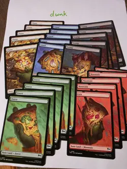 PIZZA FULL ART Land Set x25 - NONFOIL - TMNT Ninja Turtles - MTG Magic - Image 1