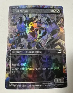 Foot Ninjas (Borderless) #209 *FOIL* TMNT MTG - Image 4