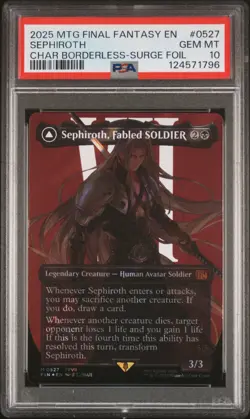 Magic MTG Sephiroth Final Fantasy CHAR Borderless Surge Foil #0527 PSA 10 - Image 1