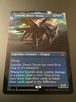 MTG Adventures In Forgotten Realms #290 Iymrith, Desert Doom Borderless Foil NM - Image 1