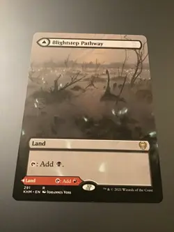 MTG Kaldheim #291 Blightstep / Searstep Pathway Borderless NM - Image 1