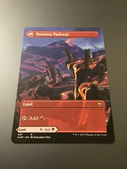 MTG Kaldheim #291 Blightstep / Searstep Pathway Borderless NM - Image 2