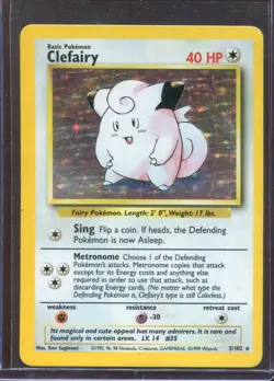 Clefairy 5/102 - Base Set - Holo - Pokemon Card - HP - Image 1