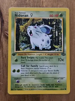 Nidoran 1st Edition - Near Mint - 57/64 Jungle Set - 1999 - WOTC - Pokemon TCG - Image 2