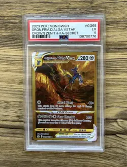 2023 Pokemon TCG Origin Forme Dialga VSTAR Crown Zenith GG68/GG70 PSA 5 - Image 1
