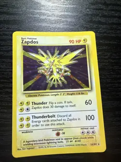 Pokemon ZAPDOS Base Set #16 16/102 Holographic - Image 1