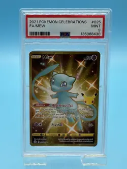 Mew 025/025 Secret Rare PSA 9 Pokemon TCG Celebrations - Image 1