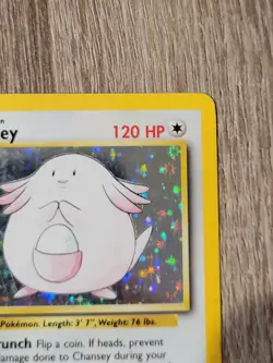 Pokemon TCG Chansey Base Set Holo Rare Card 3/102 1999 Base Set LP - Image 3