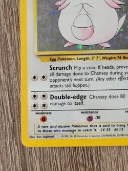 Pokemon TCG Chansey Base Set Holo Rare Card 3/102 1999 Base Set LP - Image 5